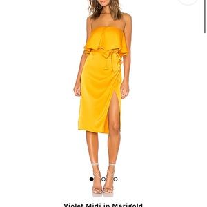 Revolve Violet Midi Marigold Dress Size Small